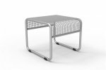 Erlau Schulhof Hocker Harmony Farbe / color: Weißaluminium mit Anti-Graffiti (Zoom)