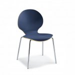deskin Besucherstuhl CURVE Farbe / color: Blau (Zoom)
