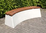 HeBlad Betonbank oval mit Holzsitz