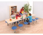 Sico 12er-Tisch-Sitz-Kombination rechteckig, Sitzhhe 36 cm