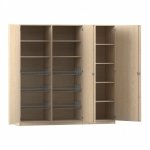 Flexeo Sportschrank Saturn, 6 Gitterkrbe, 9 Fcher