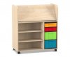 Flexeo B�cherwagen fahrbar, 2 kleine, 2 gro�e Boxen