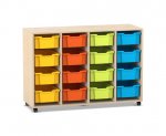 Flexeo Regal PRO, 4 Reihen, 16 Boxen Gr. M