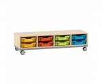 Flexeo Regal PRO, Stahlrahmen, 4 Reihen, 8 Boxen Gr. S