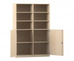 Flexeo Schrank, 10 Fcher, 2 Halbtren, Mittelwand, Breite 126,4 cm