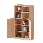 Conen Schrank, Tren unten (2 OH), abschliebar, oben 3 offene Fcher, 120 cm Breite