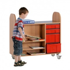 Conen B�cher Rollwagen mit 4 ErgoTray Sch�ben