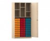 Flexeo Schrank, 30 kleine Boxen, 6 F�cher, 2 T�ren