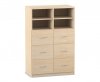 Flexeo Schrank, 6 H�ngeregister, 4 F�cher, Mittelwand, Breite 94,4 cm
