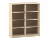 Flexeo Regal, 2 Reihen, 8 F�cher, mittelhoch, Breite 126,4 cm